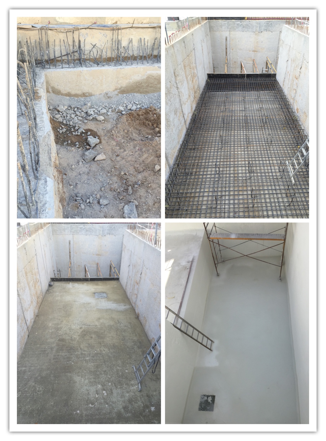 Fases de construcción del foso de la piquera arrocera en Valencia.